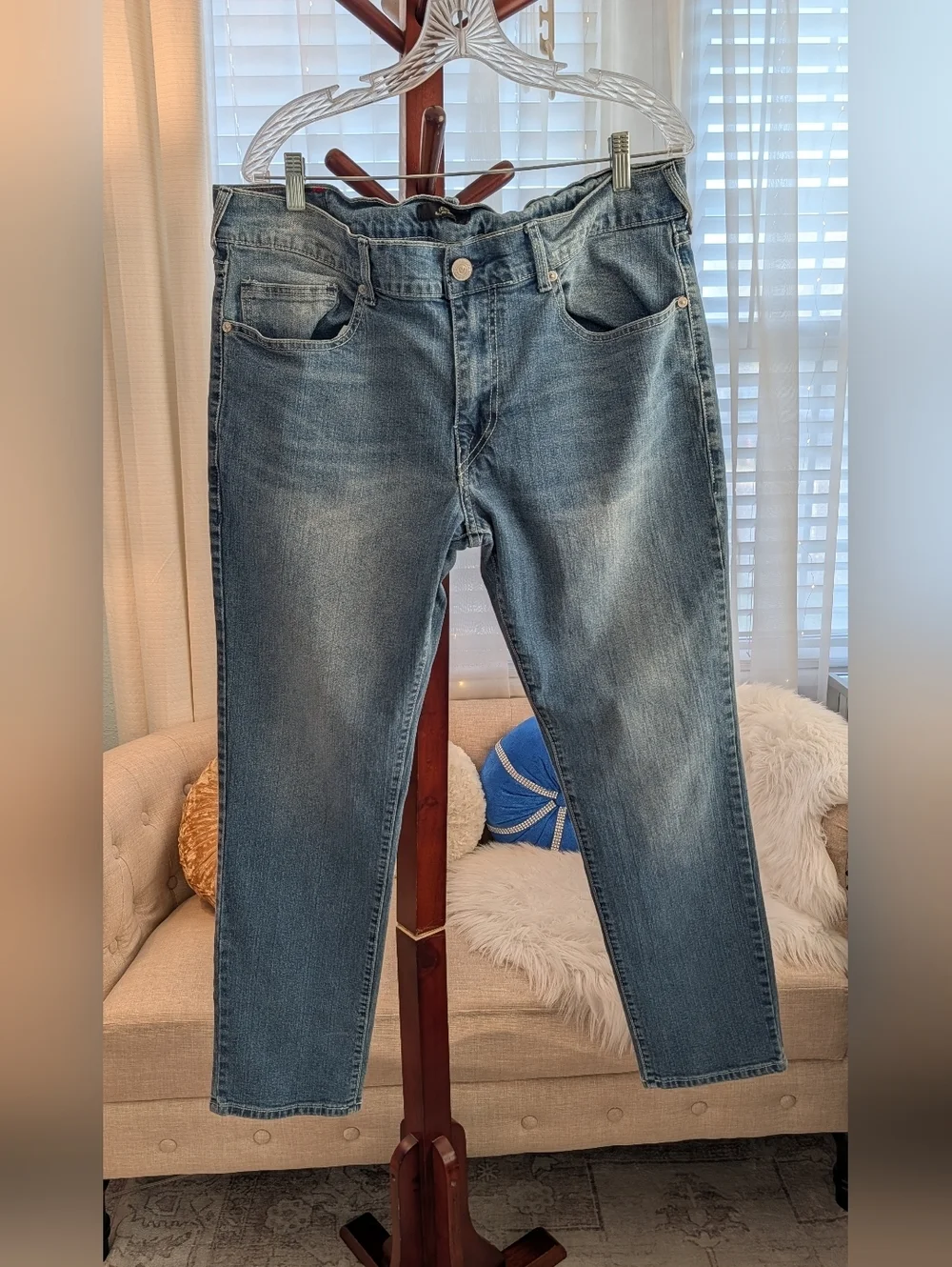 2 Pairs Of True Religion Geno Relaxed Slim Denim Jeans Men Sz 36